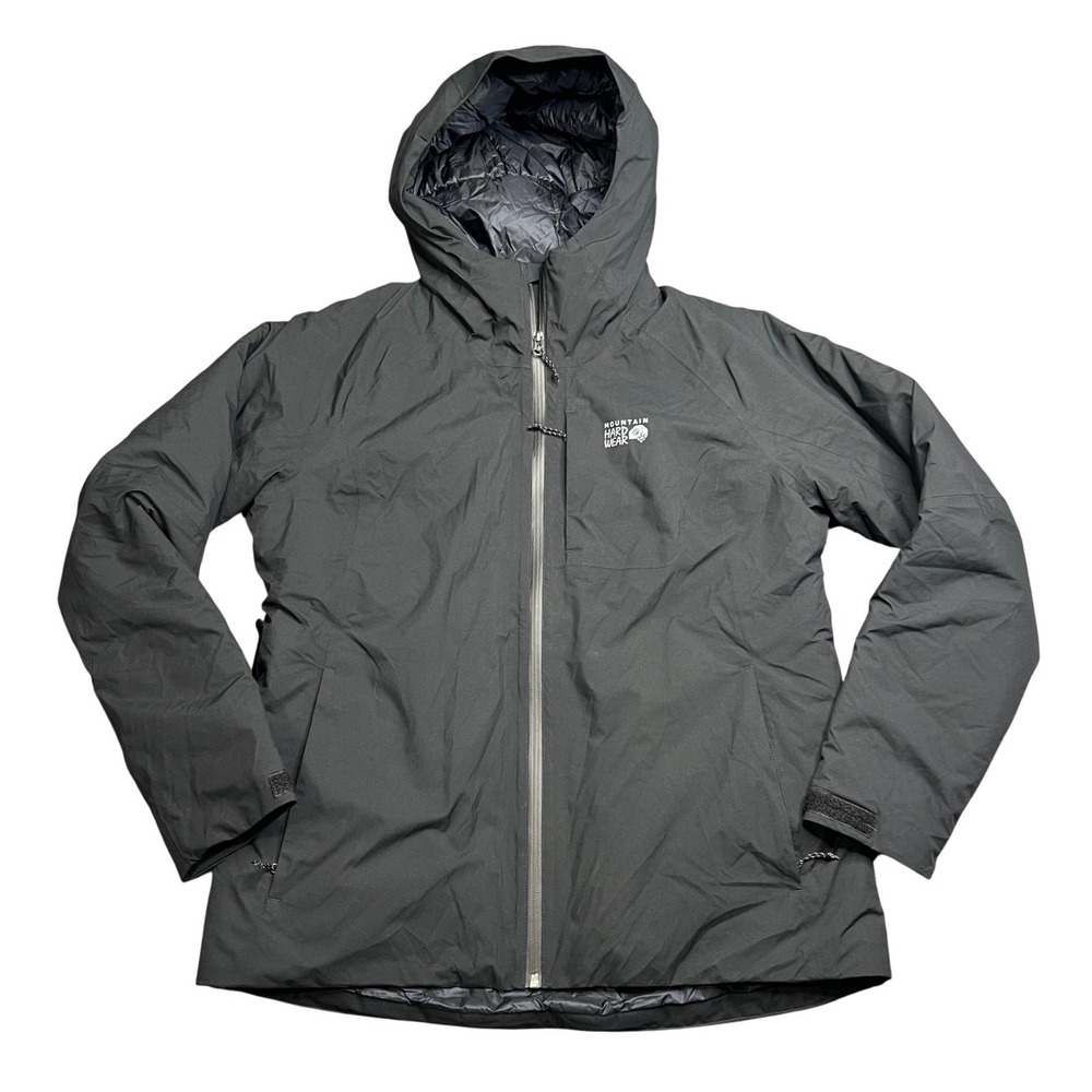 Mountain Hardwear Stretch Ozonic Insulated Jacket Wmns L Black Hooded OL0907-010